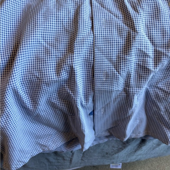 Island Republic Men’s Causal Button Up Shortsleeve Shirt Check Blue/white M - Picture 7 of 10